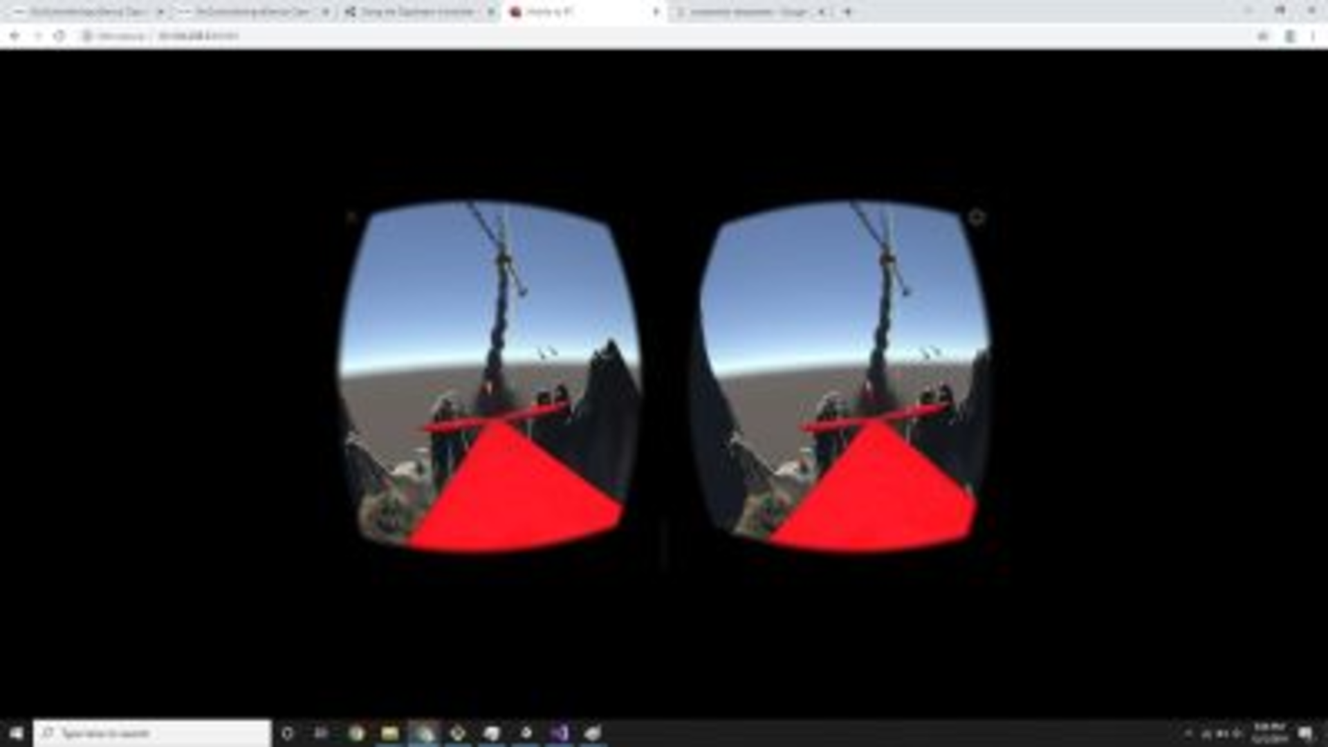 Back View of the Plane in VR