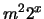 $m^{2}2^{x}$