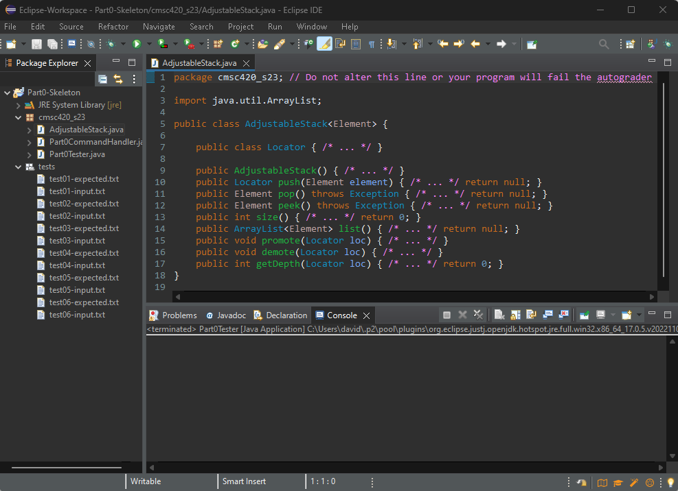 Eclipse package explorer