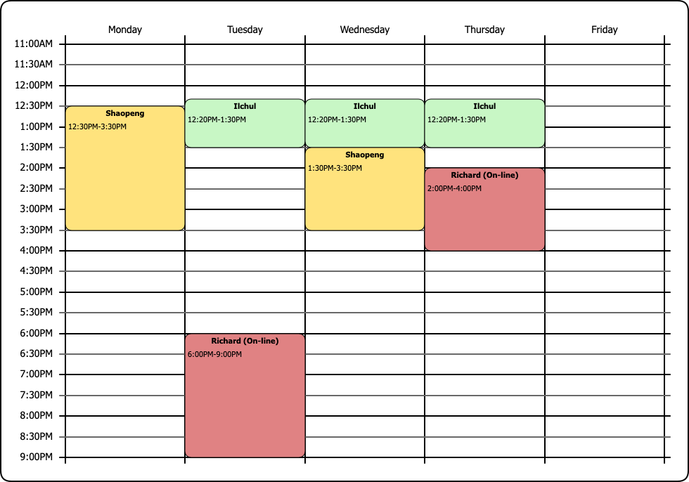office hour schedule