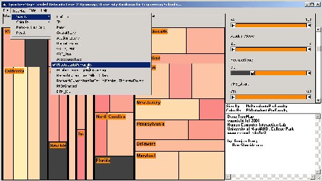 Dyna-TreeMap sized by PhD studences per faculty member.