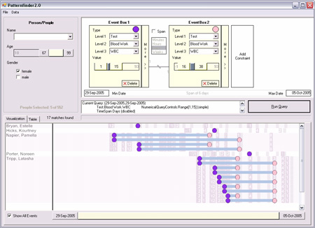 Screenshot of patternfinder