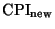 ${\rm CPI}_{\rm new}$