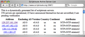 Scriptroute Serverlist