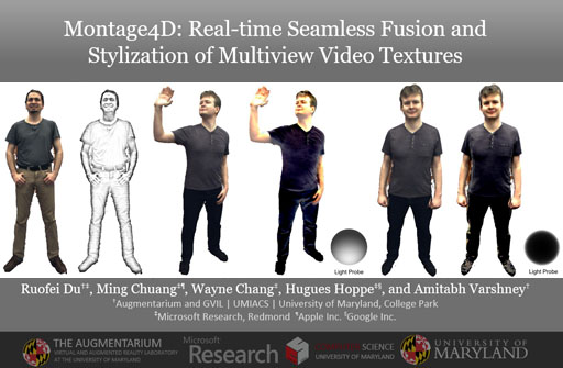 Montage4D: Real-time Seamless Fusion and Stylization of Multiview Video Textures