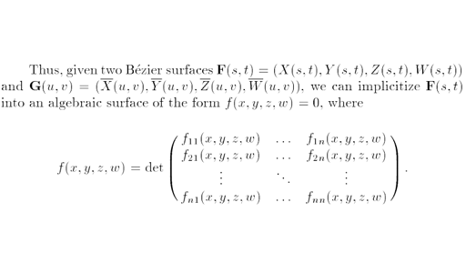 Evaluating Surface Intersections in Lower Dimensions