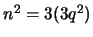 $n^2 = 3(3q^2)$