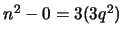 $n^2-0 = 3(3q^2)$