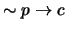 $\sim p \rightarrow c$
