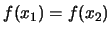 $f(x_1) = f(x_2)$
