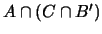 $A \cap (C \cap B')$