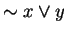 $\sim x \vee y$