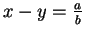 $ x-y = \frac{a}{b}$