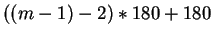 $((m-1)-2) *180 + 180$