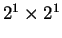 $ 2^1 \times 2^1$