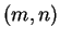 $ (m,n)$