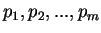$ p_1,p_2,...,p_m$