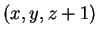 $(x,y,z+1)$