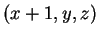 $ (x+1,y,z)$