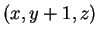 $ (x,y+1,z)$
