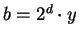 $b=2^d\cdot y$