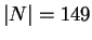 $\vert N\vert=149$