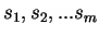 $s_1, s_2, ... s_m$