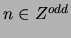 $n \in Z^{odd}$