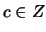 $c \in Z$