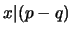 $ x \vert (p-q)$
