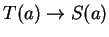 $ T(a) \rightarrow S(a) $