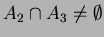 $A_{2}\cap A_{3}\neq \emptyset$