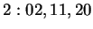 $2: 02,11,20$