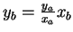 $y_b = \frac{y_a}{x_a}x_b$