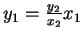 $y_1 = \frac{y_2}{x_2}x_1$