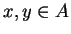 $x,y \in A$