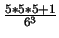 $ \frac{5*5*5 + 1}{6^3}$