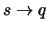 $s \rightarrow q$