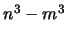 $n^3-m^3$