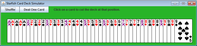 after shuffling evenly size