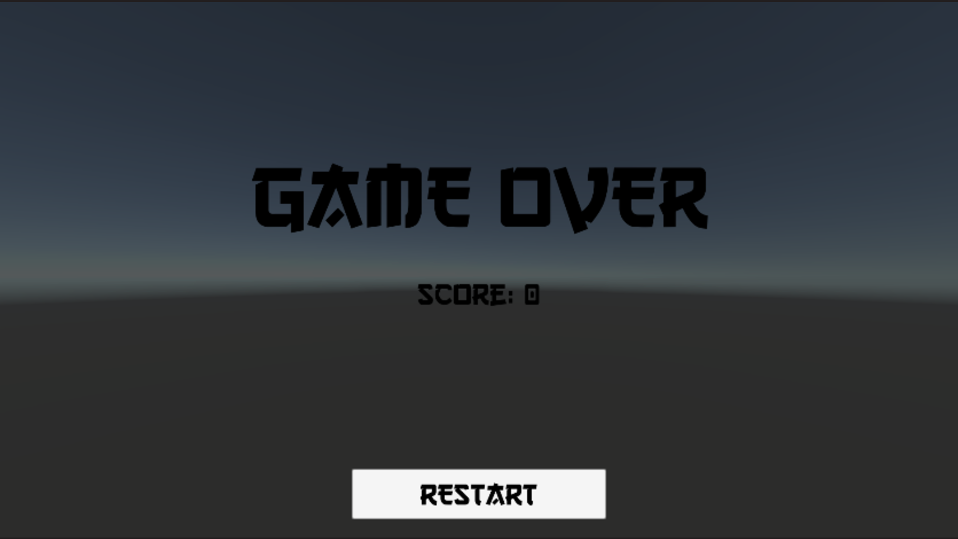 Game over screen