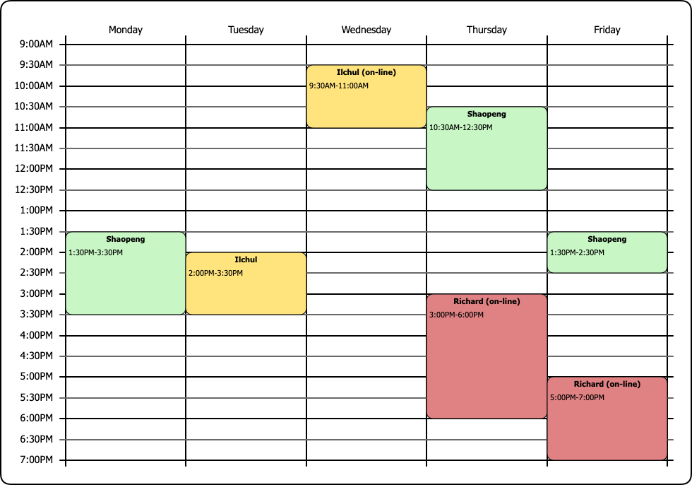 office hour schedule