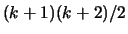 $(k+1)(k+2)/2$