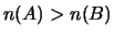 $ n(A) > n(B)$