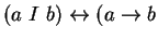 $ (a \ I \ b) \leftrightarrow (a \to b$