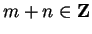 $ m+n\in{\bf {Z}}$