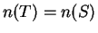 $ n(T)=n(S)$