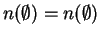 $ n(\emptyset) = n(\emptyset)$