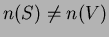 $ n(S) \neq n(V)$
