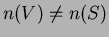 $ n(V) \neq n(S)$